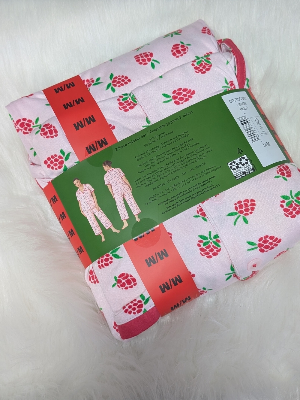 Kate Spade New York Raspberry Design Spring / Summer Pj Set ♠️ - Picture 3 of 9